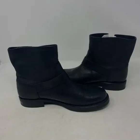 Frye Veronica Leather Booties Black Leather Moto Boot 8.5 - Picture 6 of 8